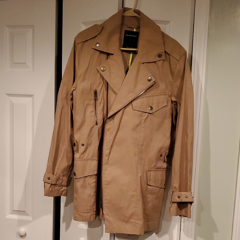 Calvin Klein Men's Brown Trench Coat